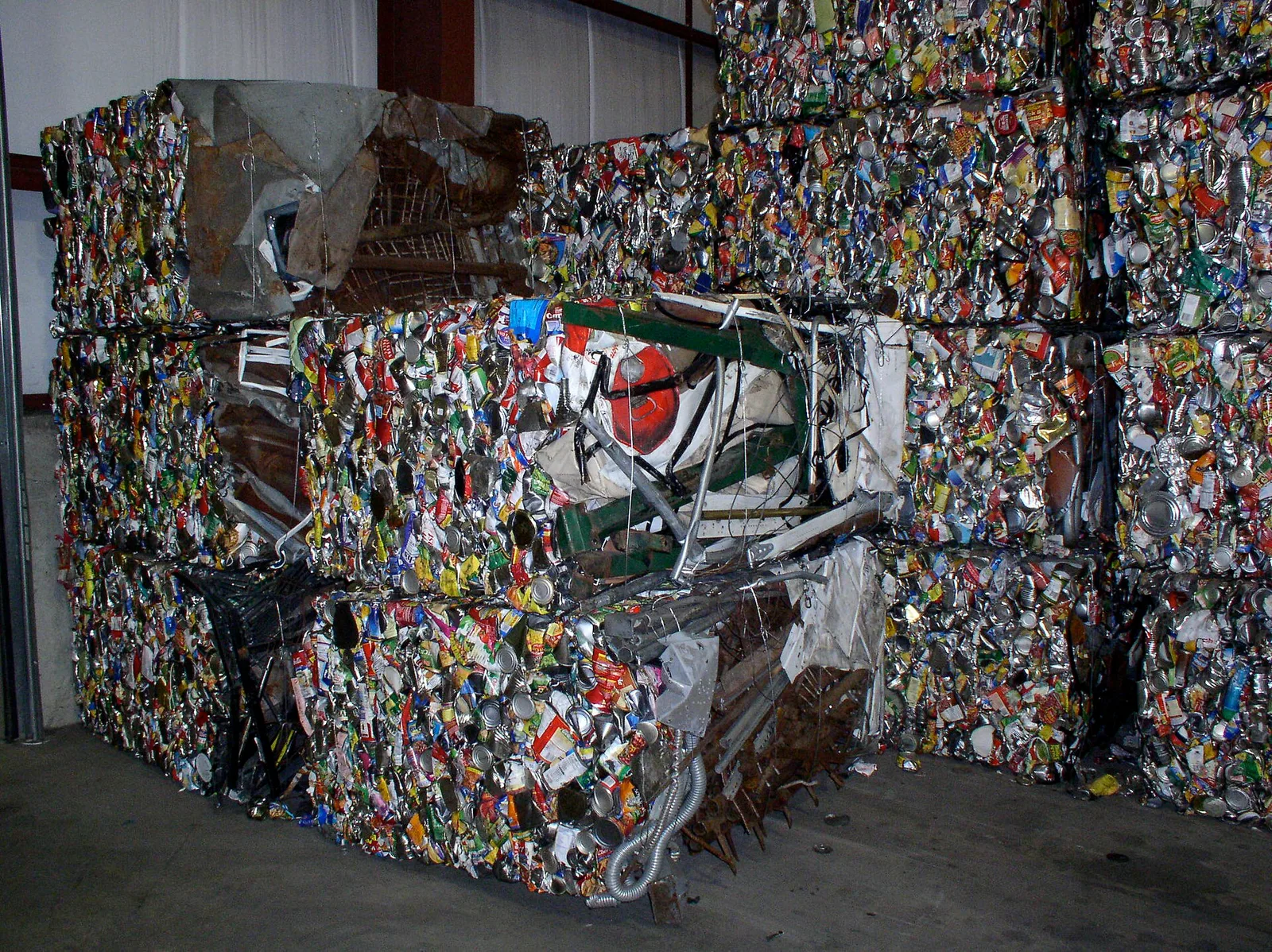 Steel materials gathered for recycling