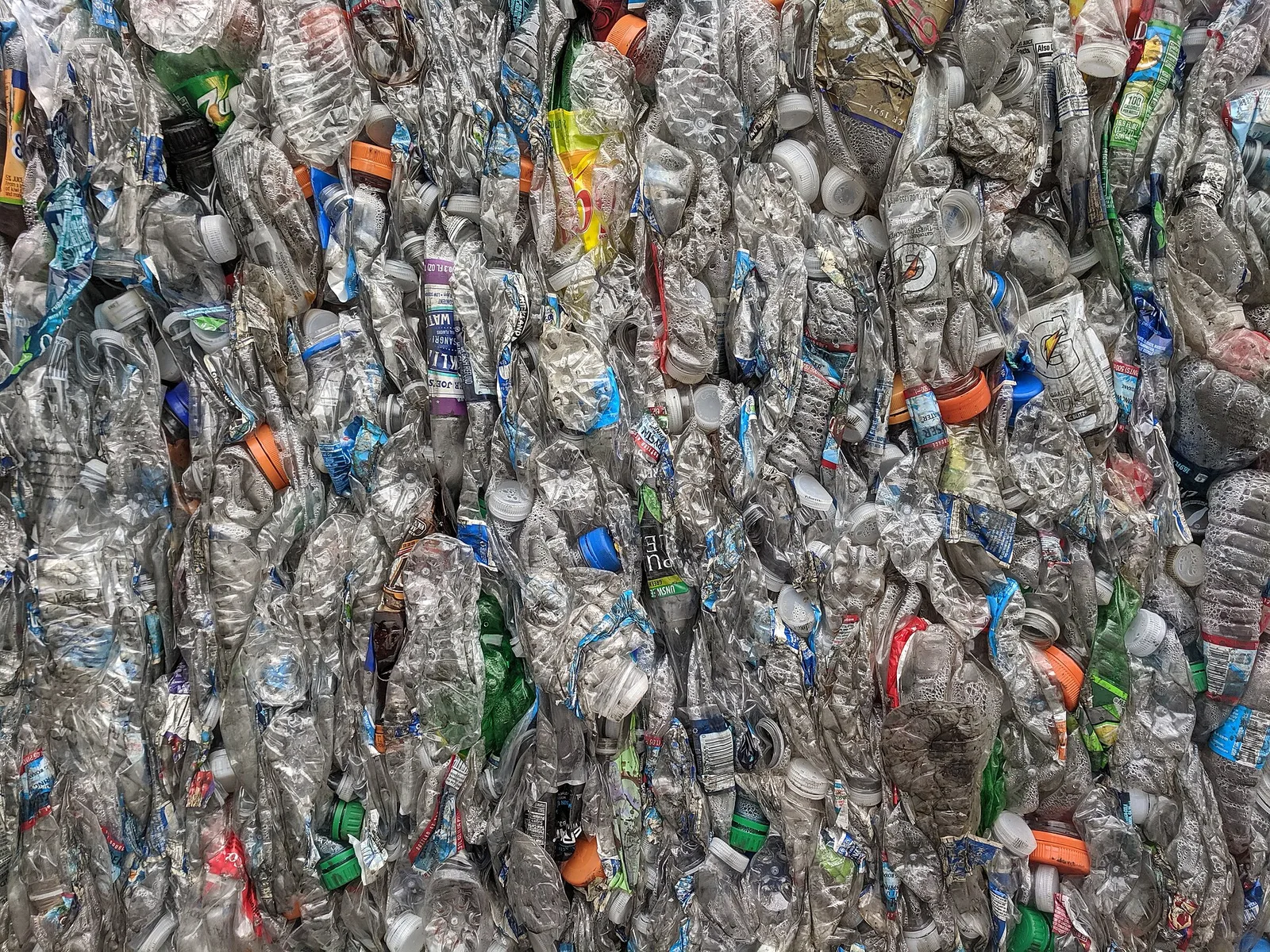 Baled PET bottles